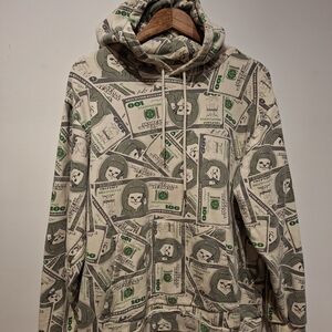 Ripndip Cream and Green Money Print Hoodie